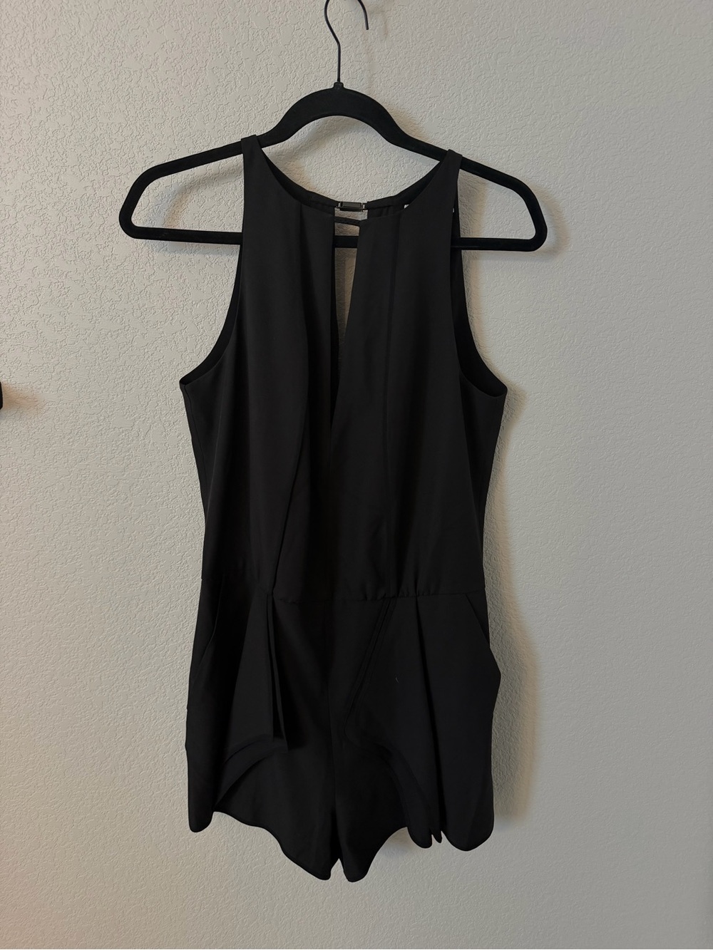 Black Sleeveless Romper- Women